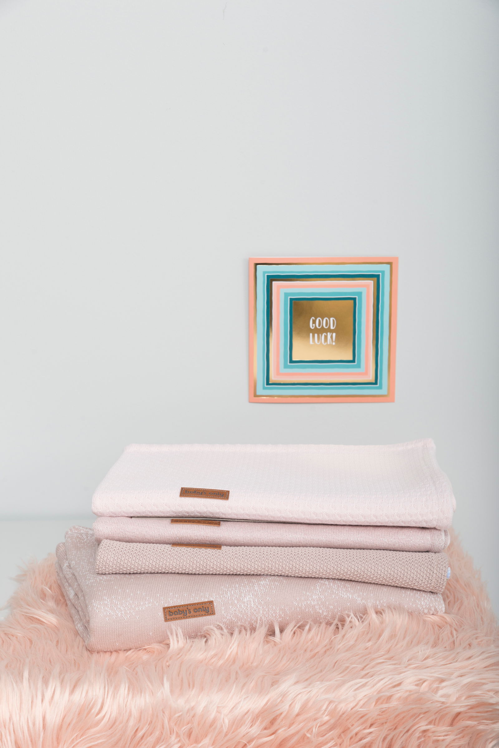 Wiegdeken soft Sparkle zilver-roze mêlee