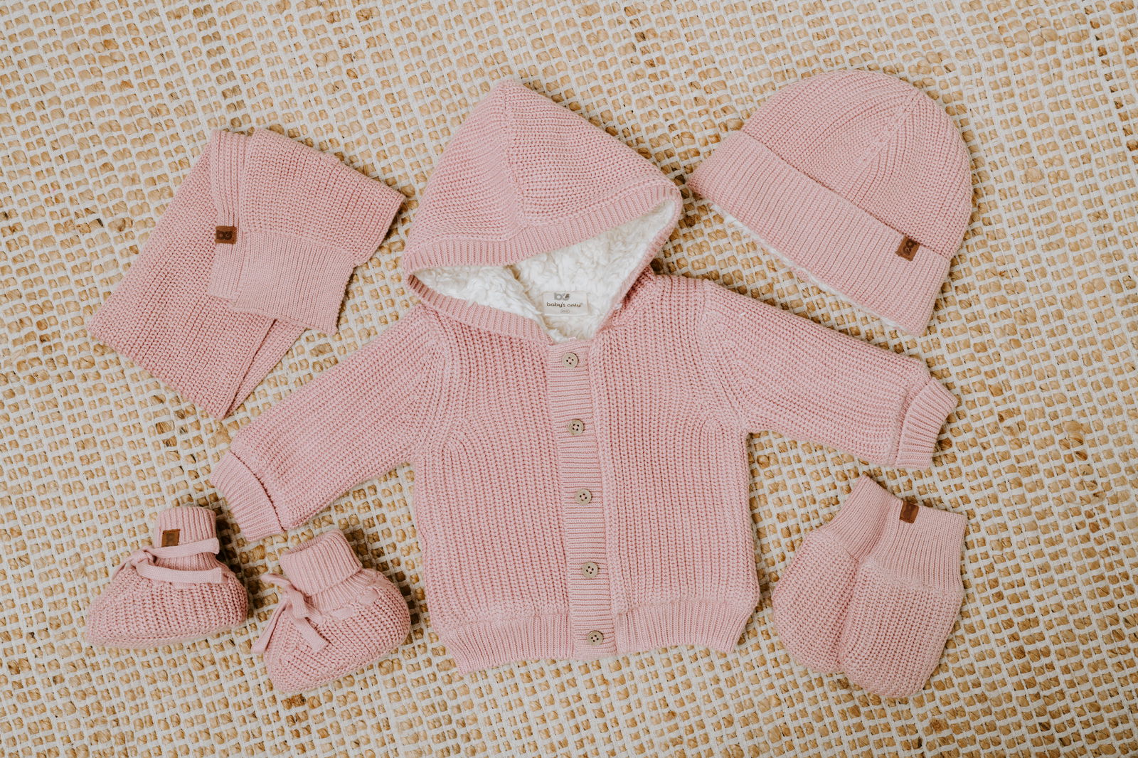 Cardigan with hood teddy Soul old pink - 62