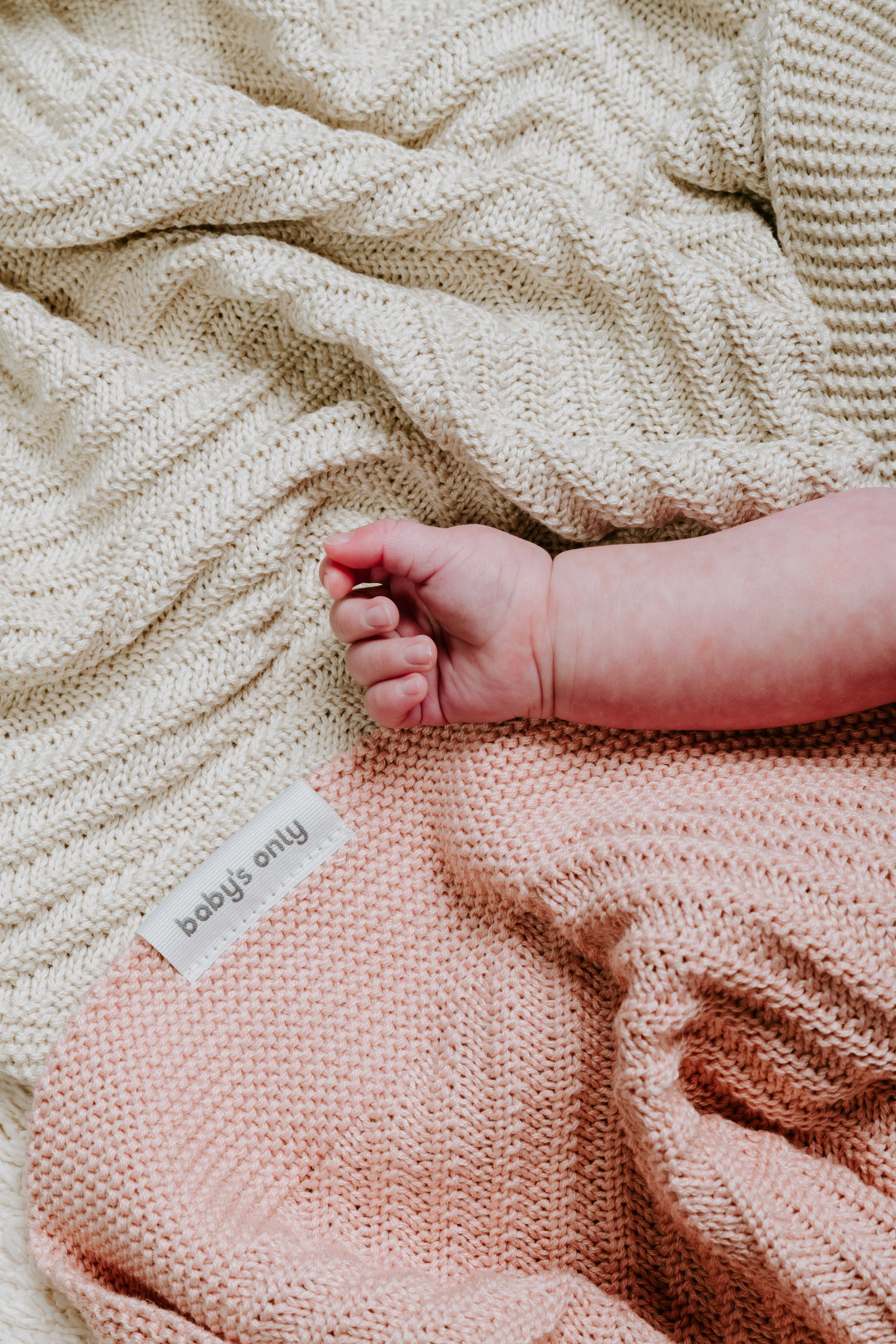 Cot blanket Grace blush - 100x135