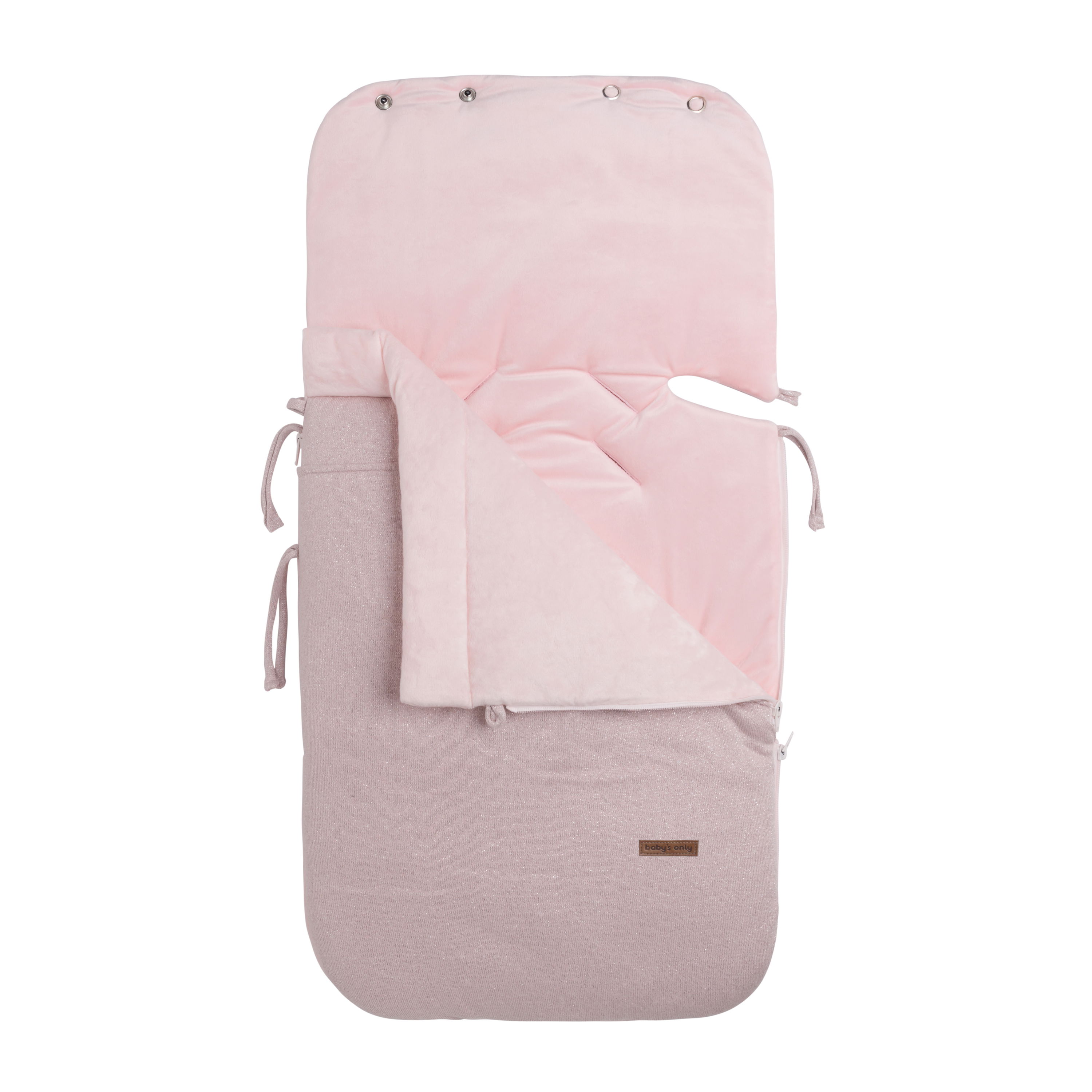 Fußsack Maxi-Cosi 0+ Sparkle Silber-Rosa Melee