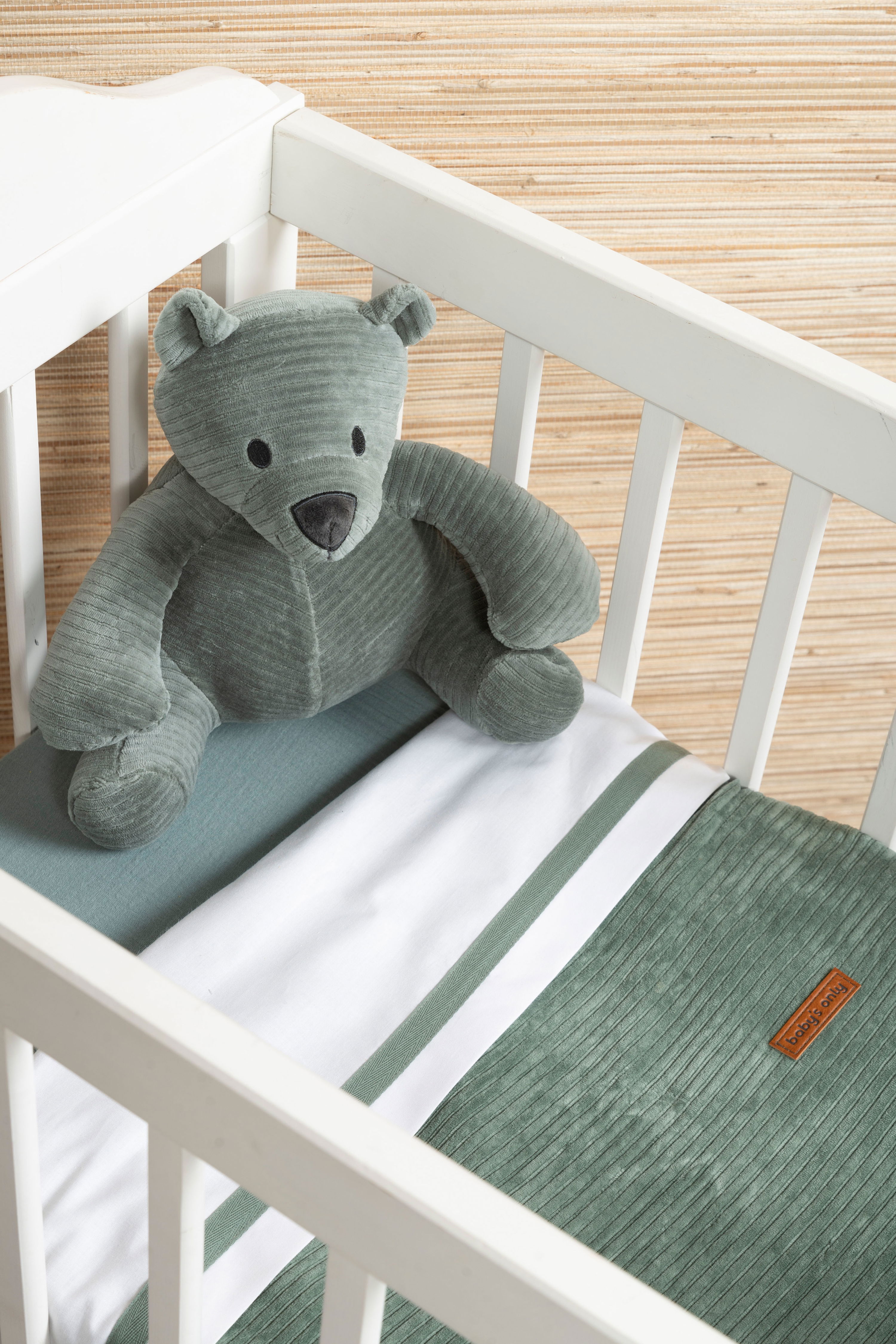 Baby crib blanket teddy Sense sea green