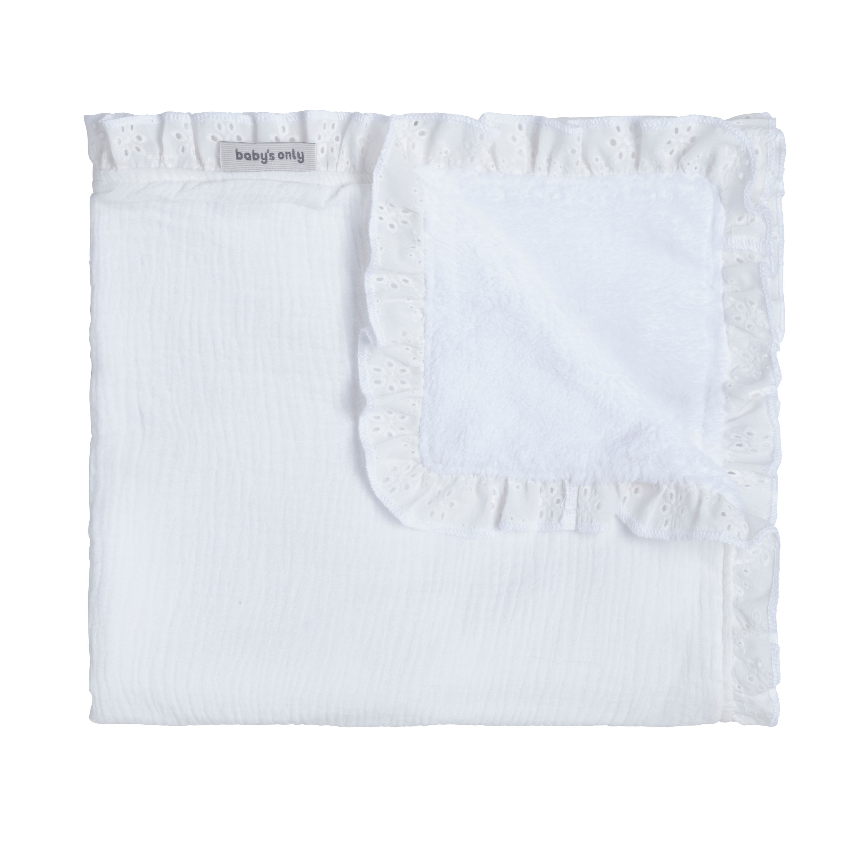 Couverture lit bébé teddy Calm blanc