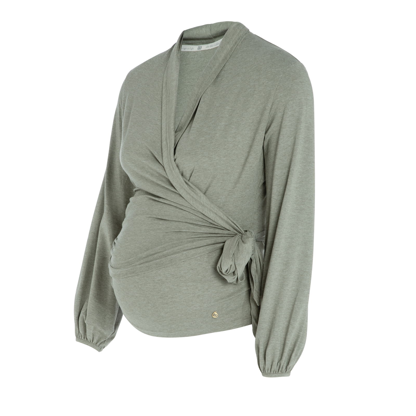 Maternity wrap top Glow urban green - S
