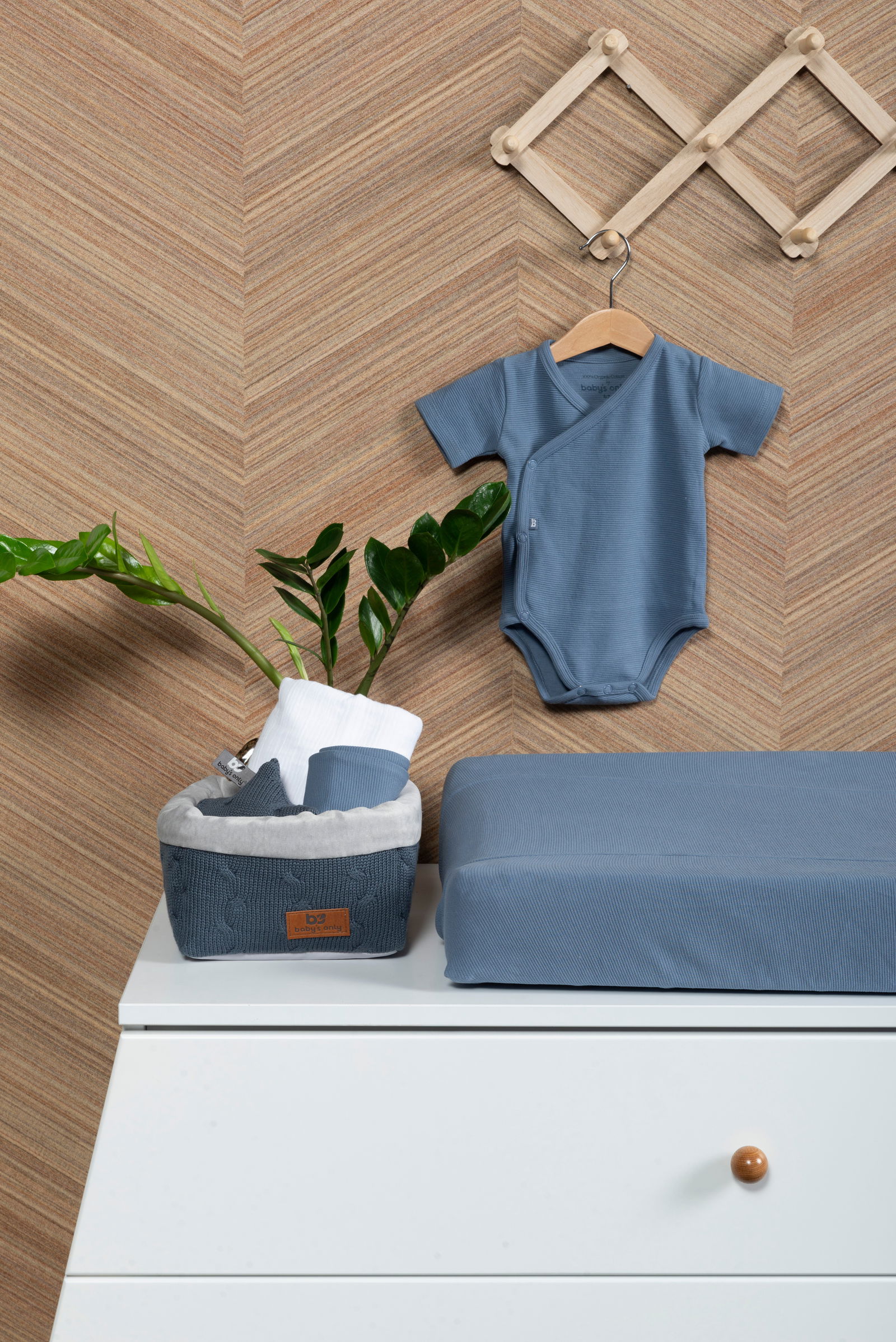 Rompertje Pure vintage blue - 50