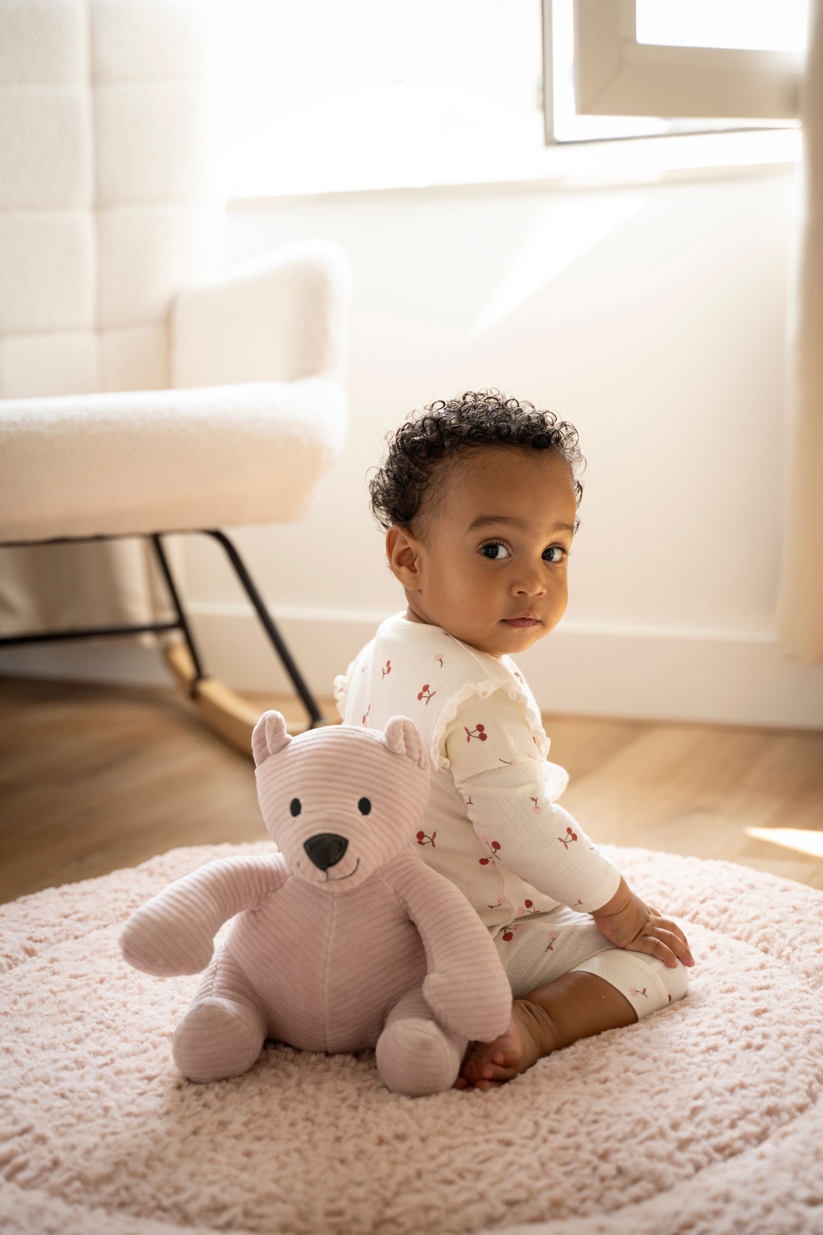 Boxkleed Snow taupe - Ø90 cm