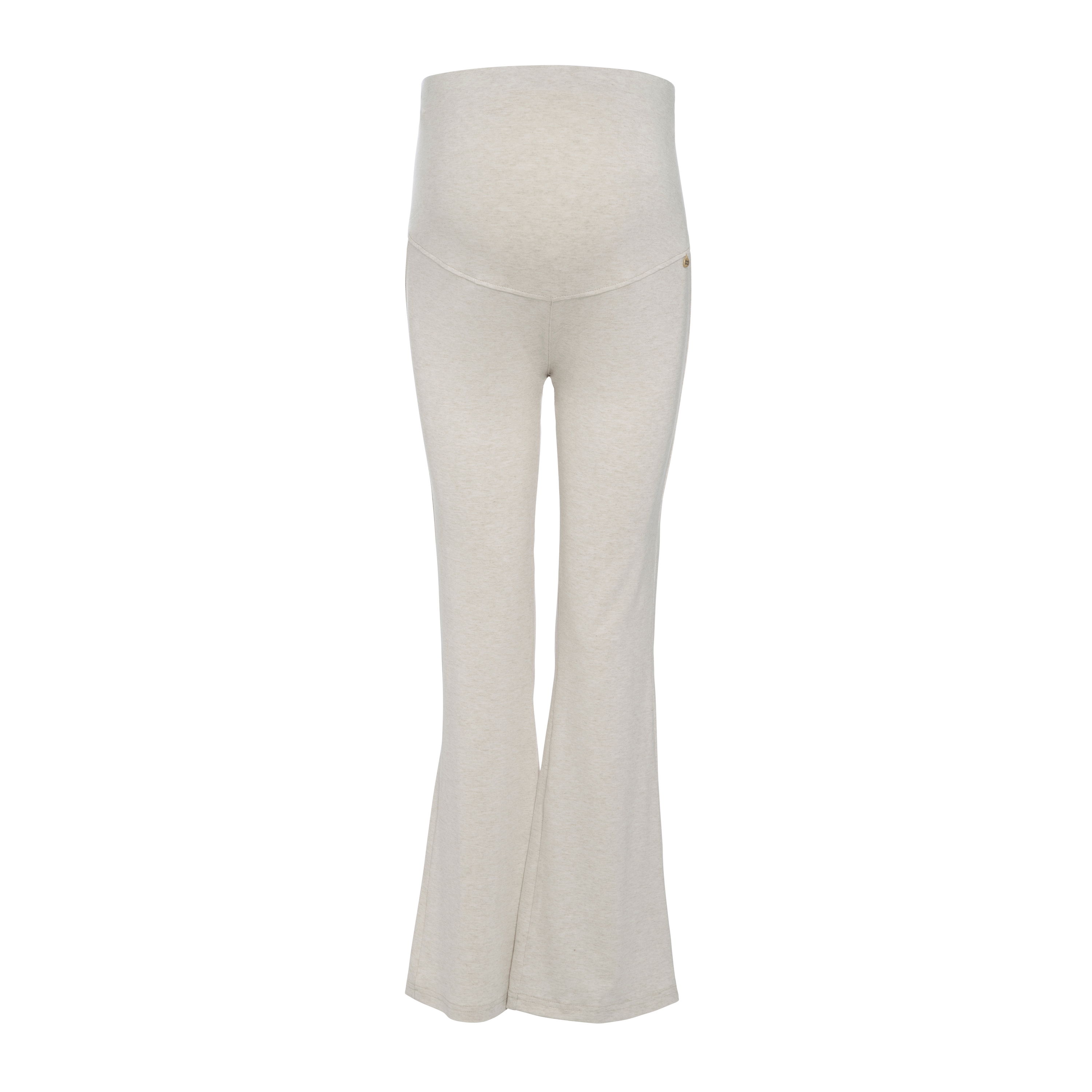 Flared maternity pants Glow ecru - XL