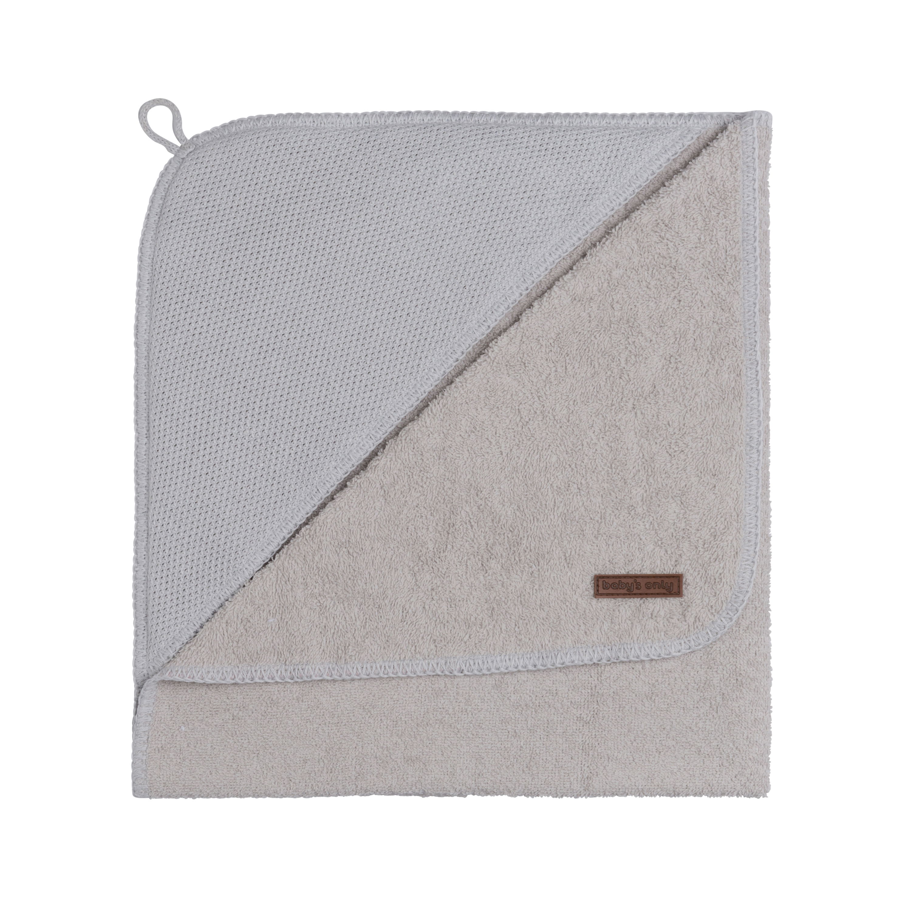 Cape de bain Classic gris argent - 75x85