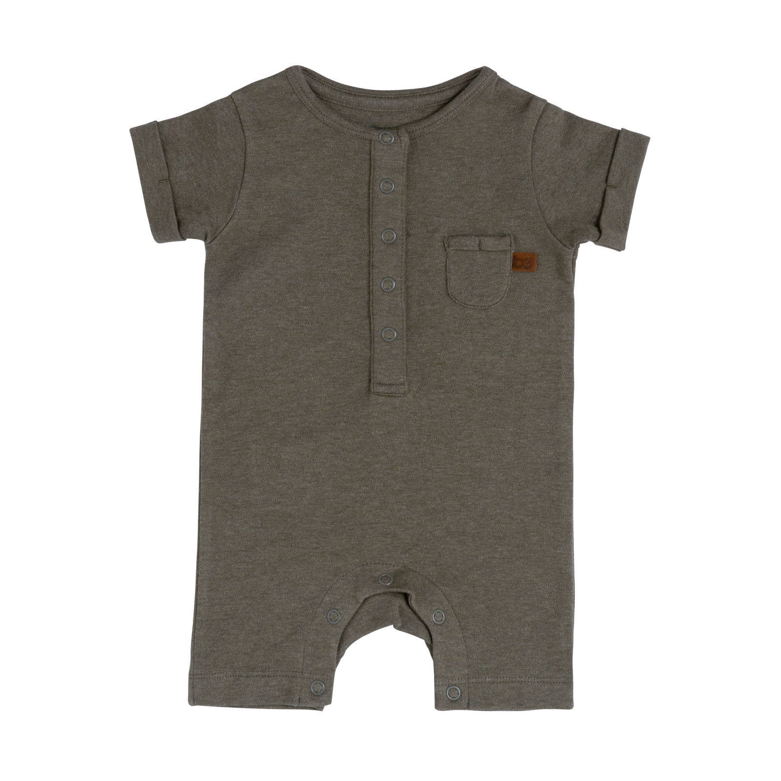 Boxpakje korte mouw Melange khaki - 68