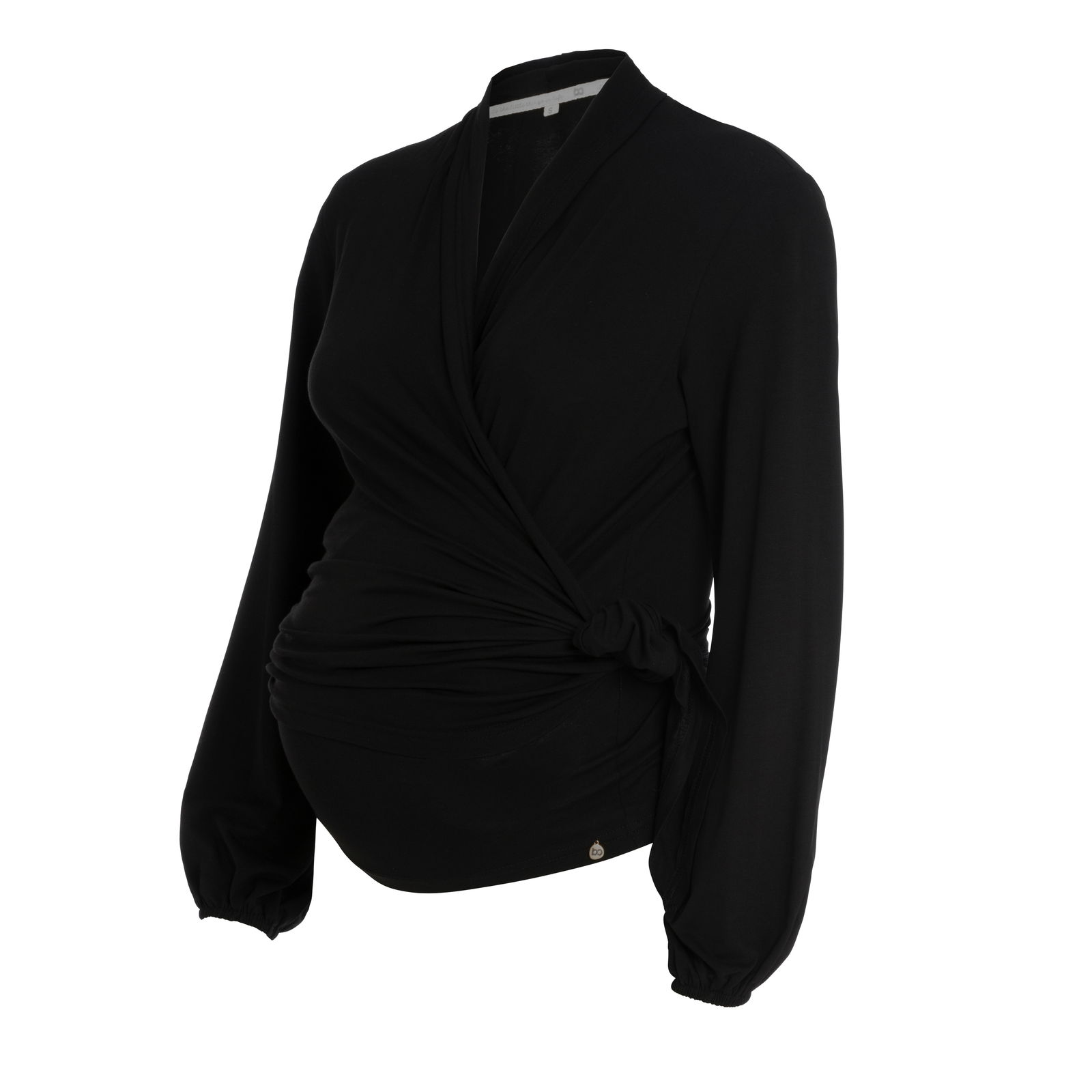 Wrap top de maternité Glow noir - L