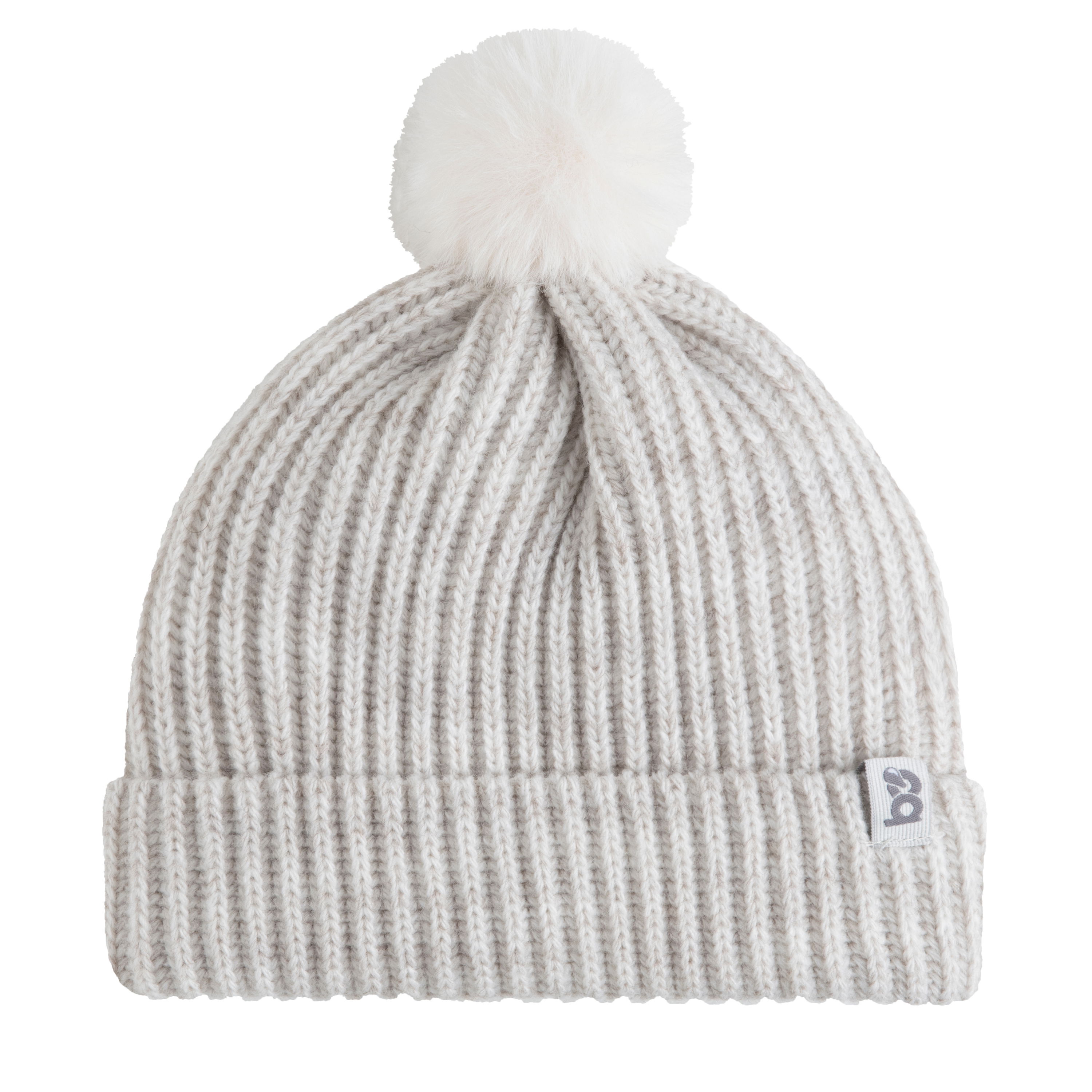 Hat with pompon Cool ecru - 3-8 years