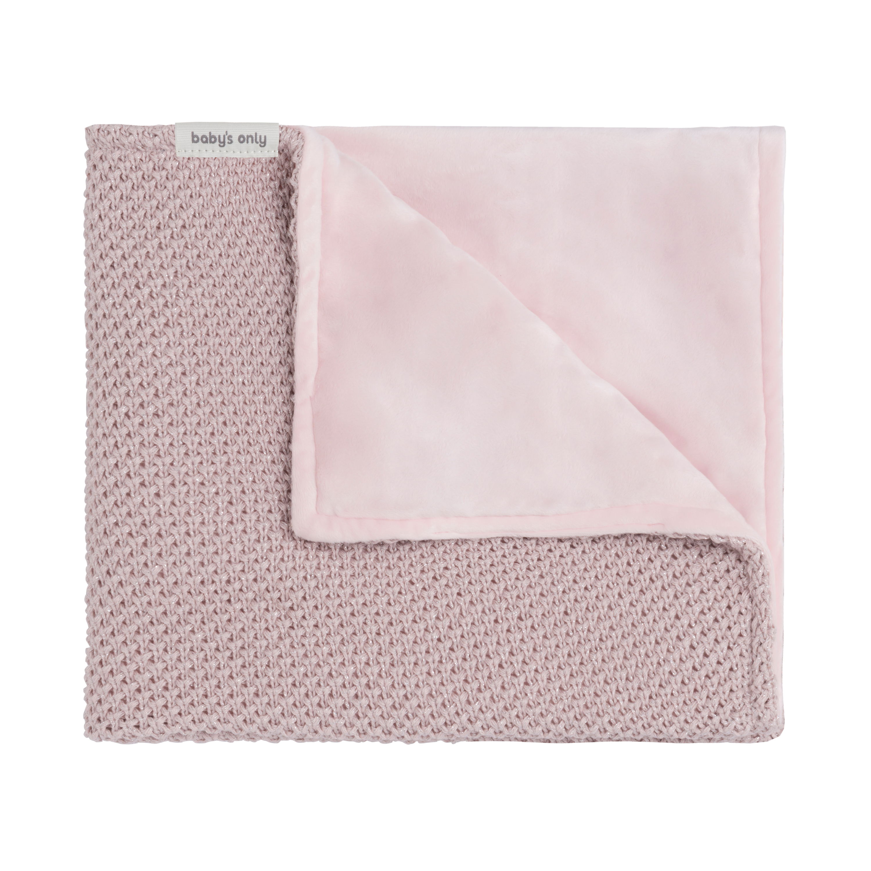 Kinderdecke Soft Sparkle-Flavor Silber-Rosa Melee