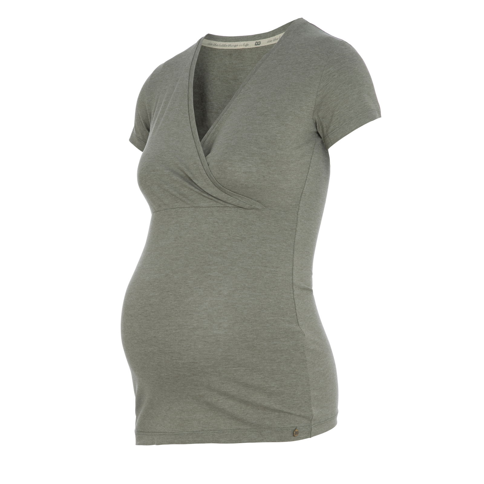 Maternity T-shirt Glow urban green - S - With nursing function