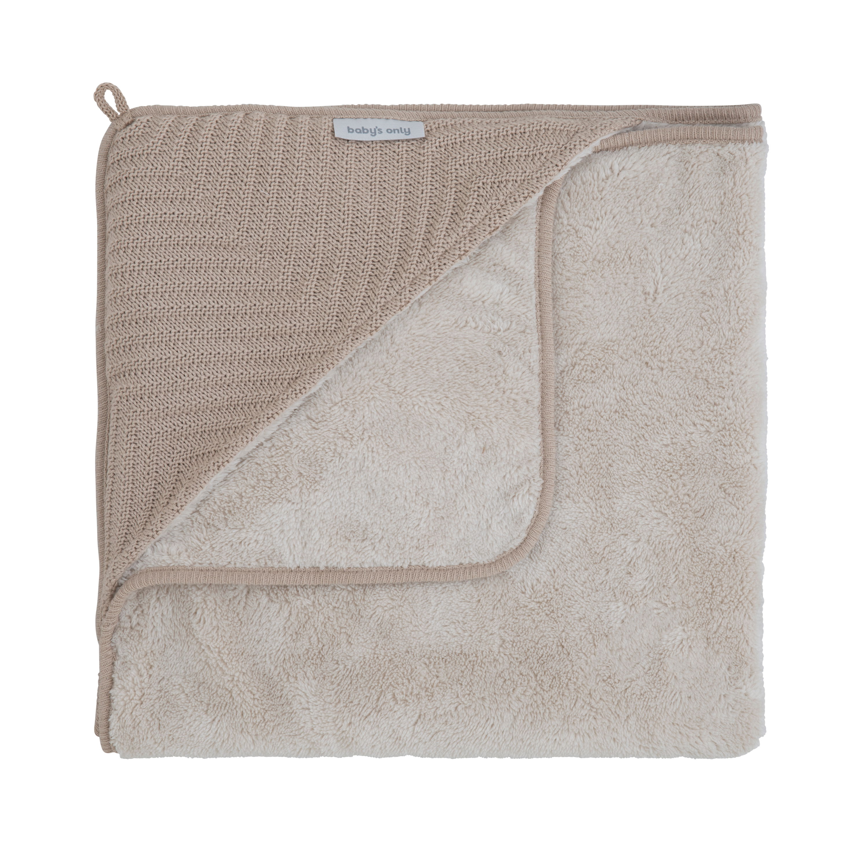 Hooded baby blanket Grace beige