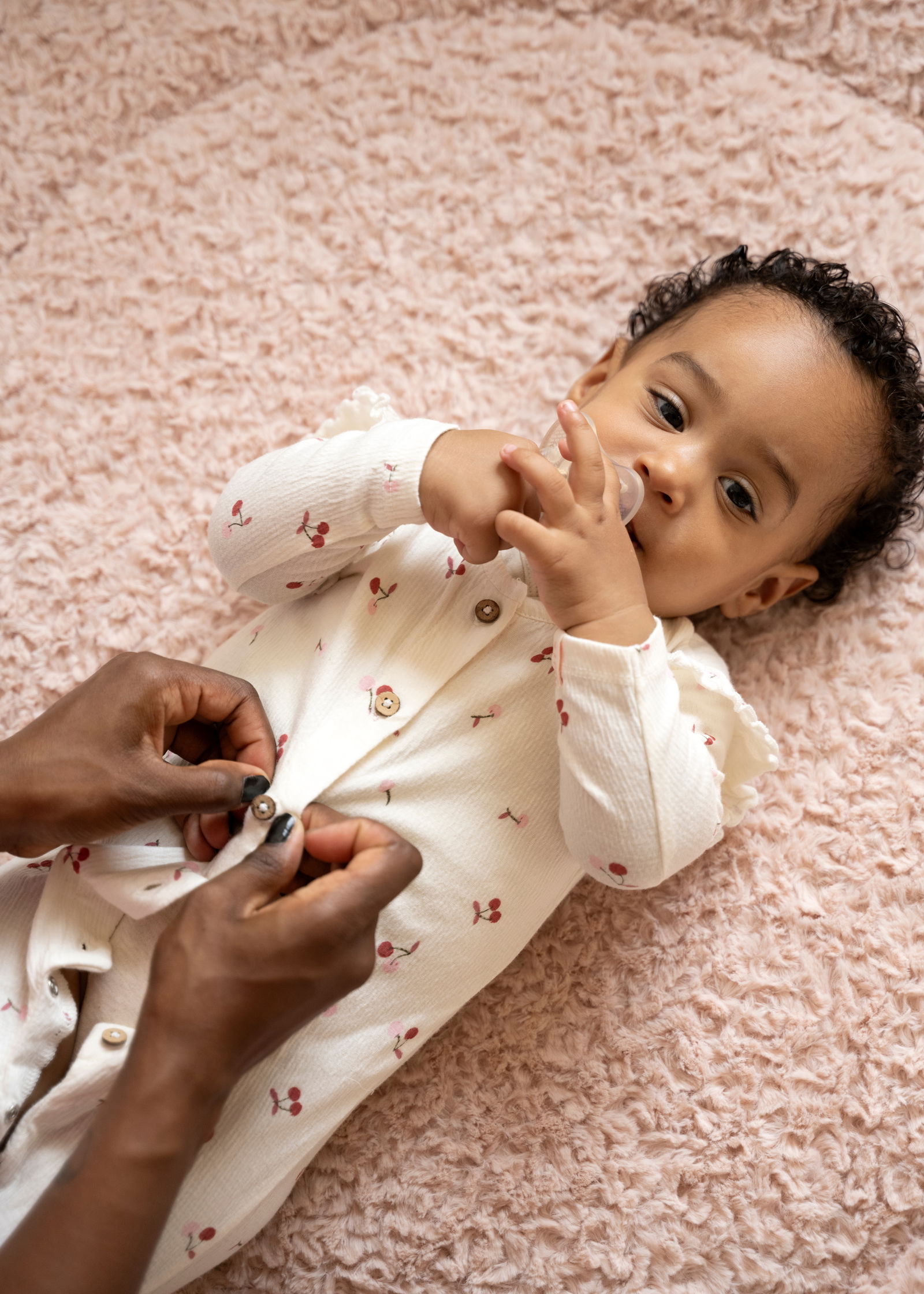 Boxkleed Snow taupe - Ø90 cm