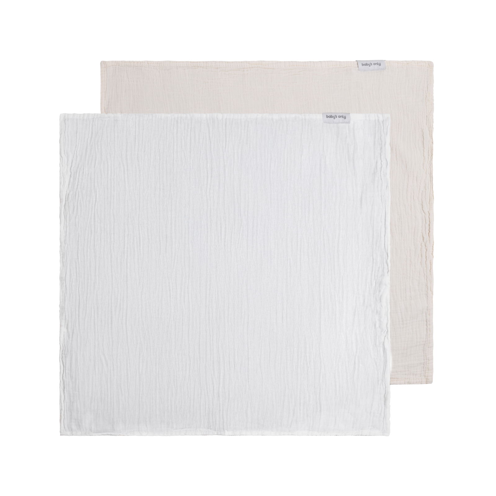 Hydrofiele doek Tender linen/wit - 65x65 - 2-pack