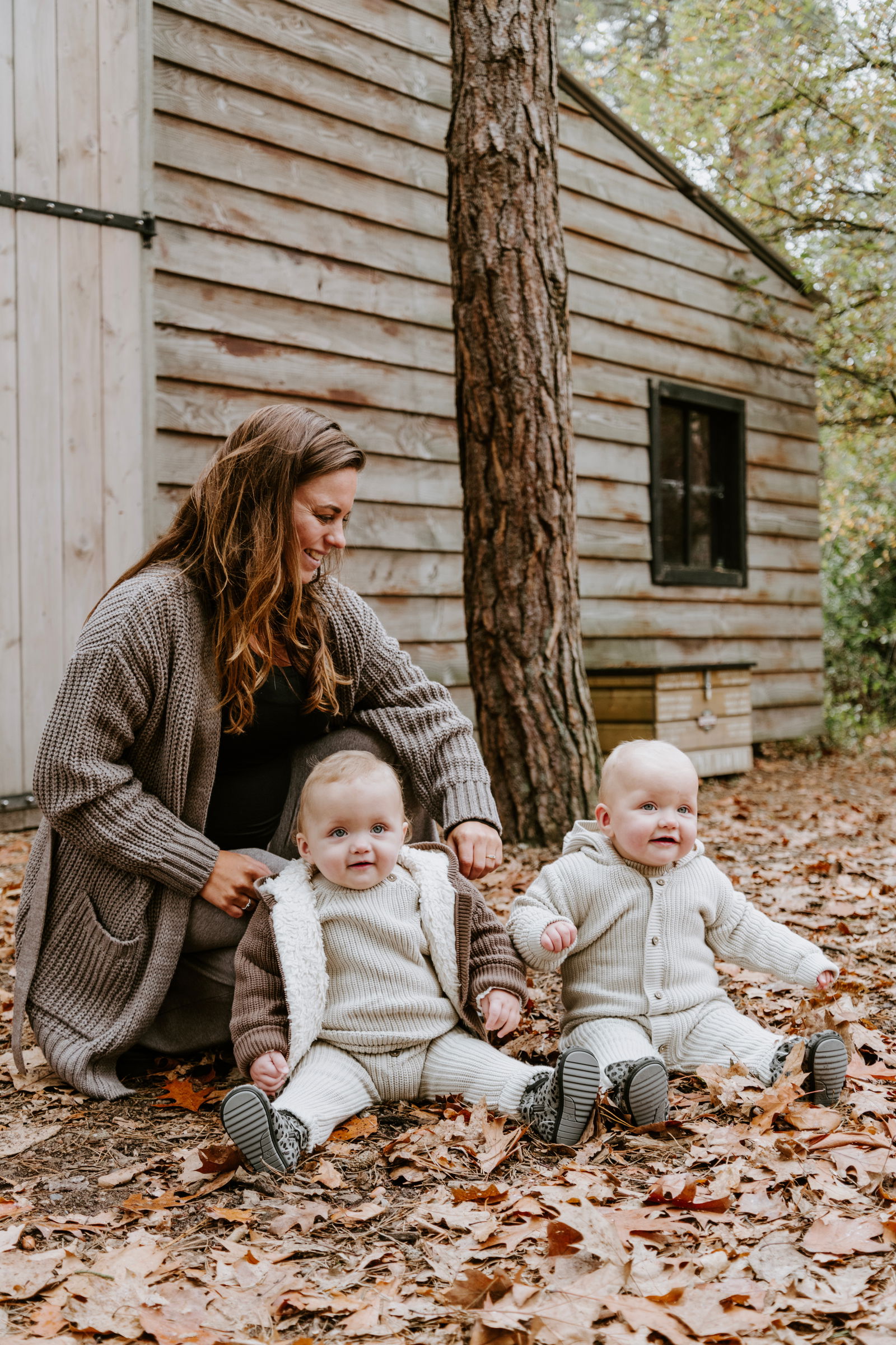 Maternity cardigan Glow dusty grey - M