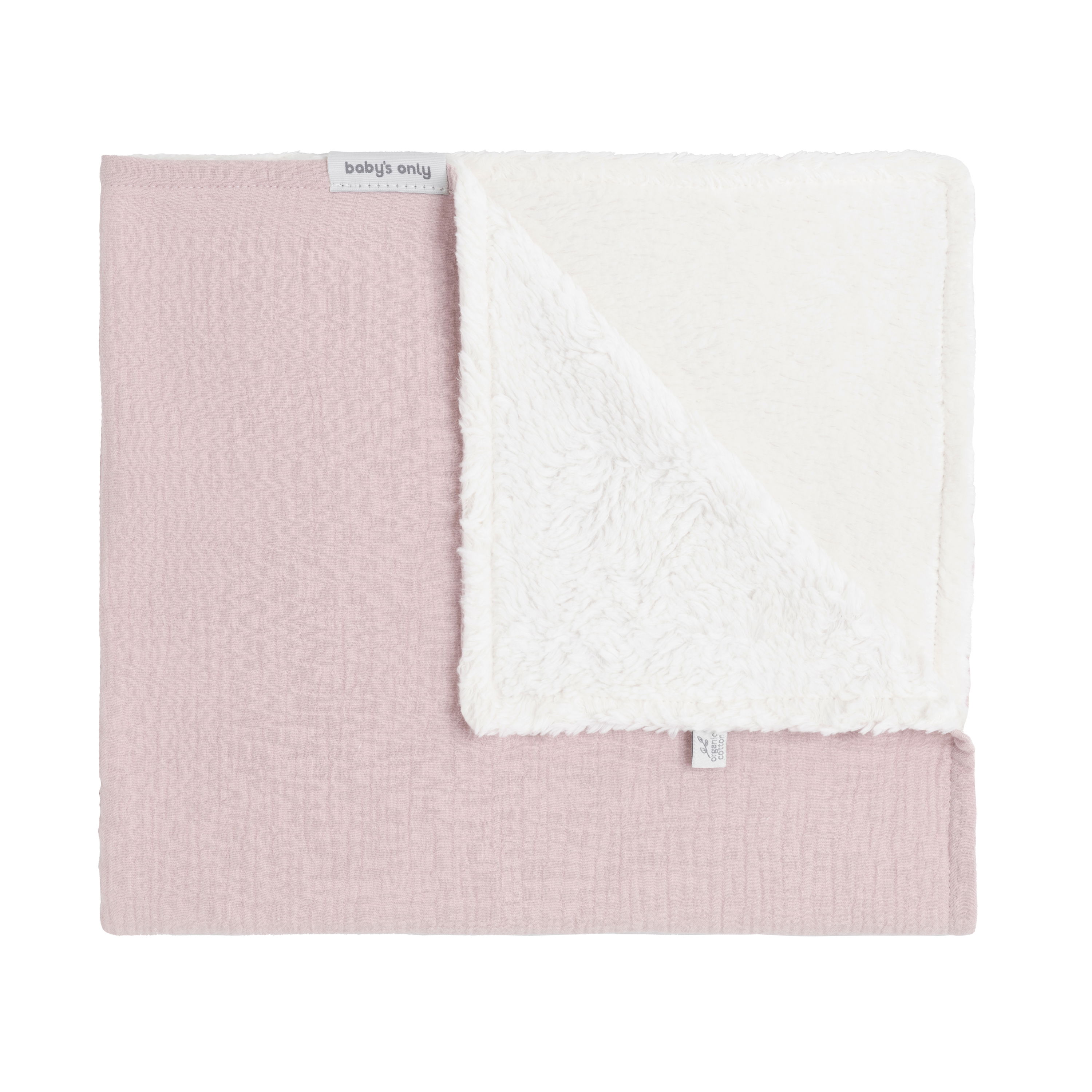 Couverture lit bébé teddy Fresh ECO vieux rose