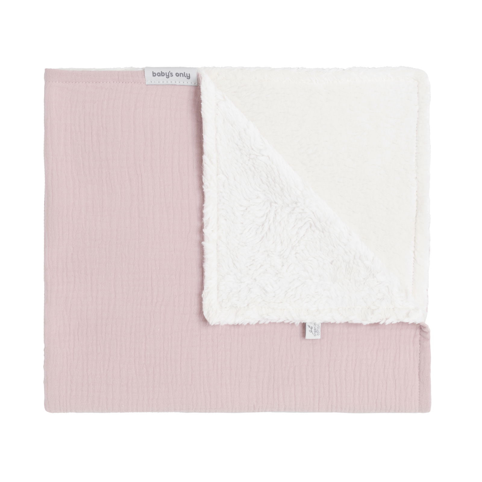 Cot blanket teddy Fresh ECO old pink