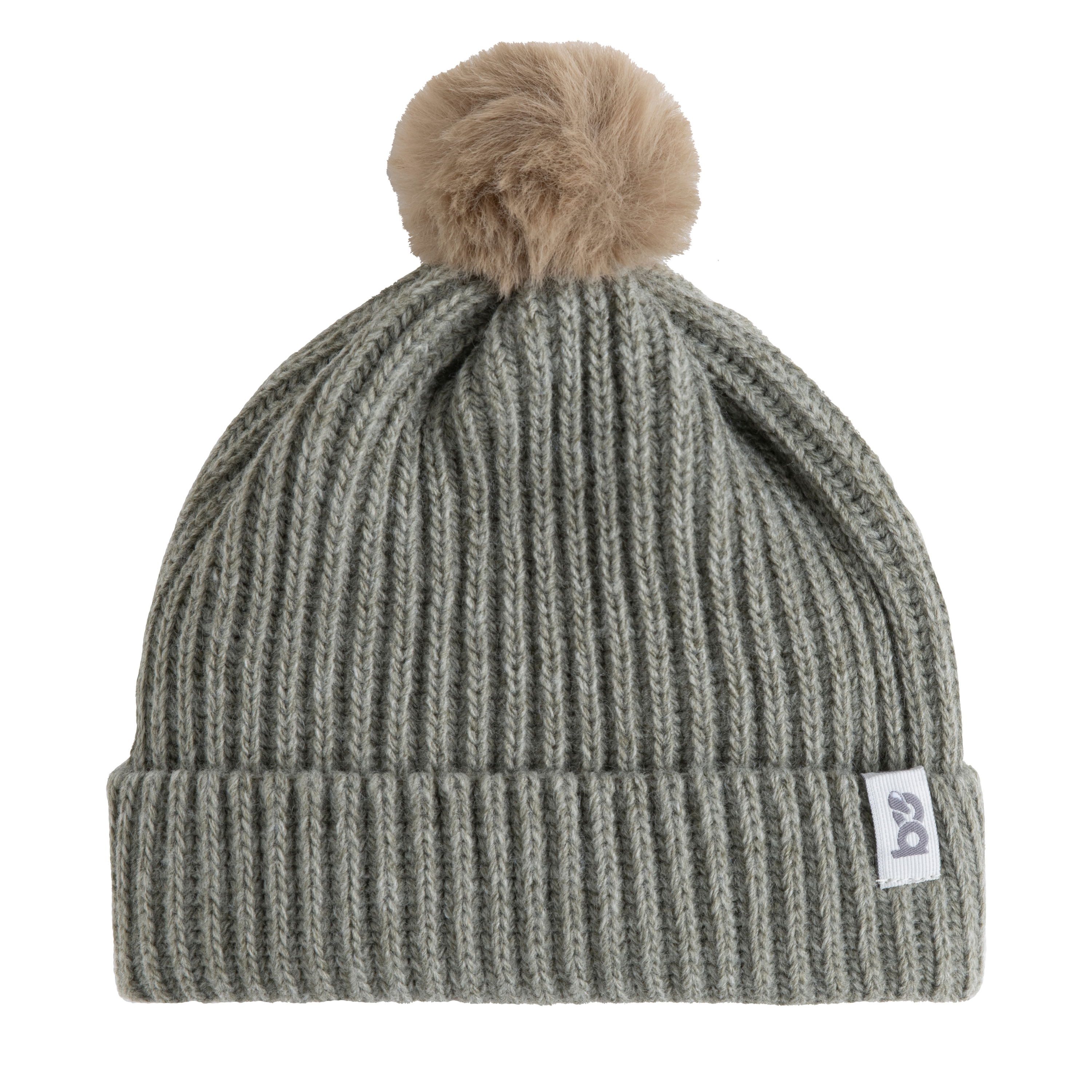 Mutsje met pompon Cool urban green - 3-36 mnd