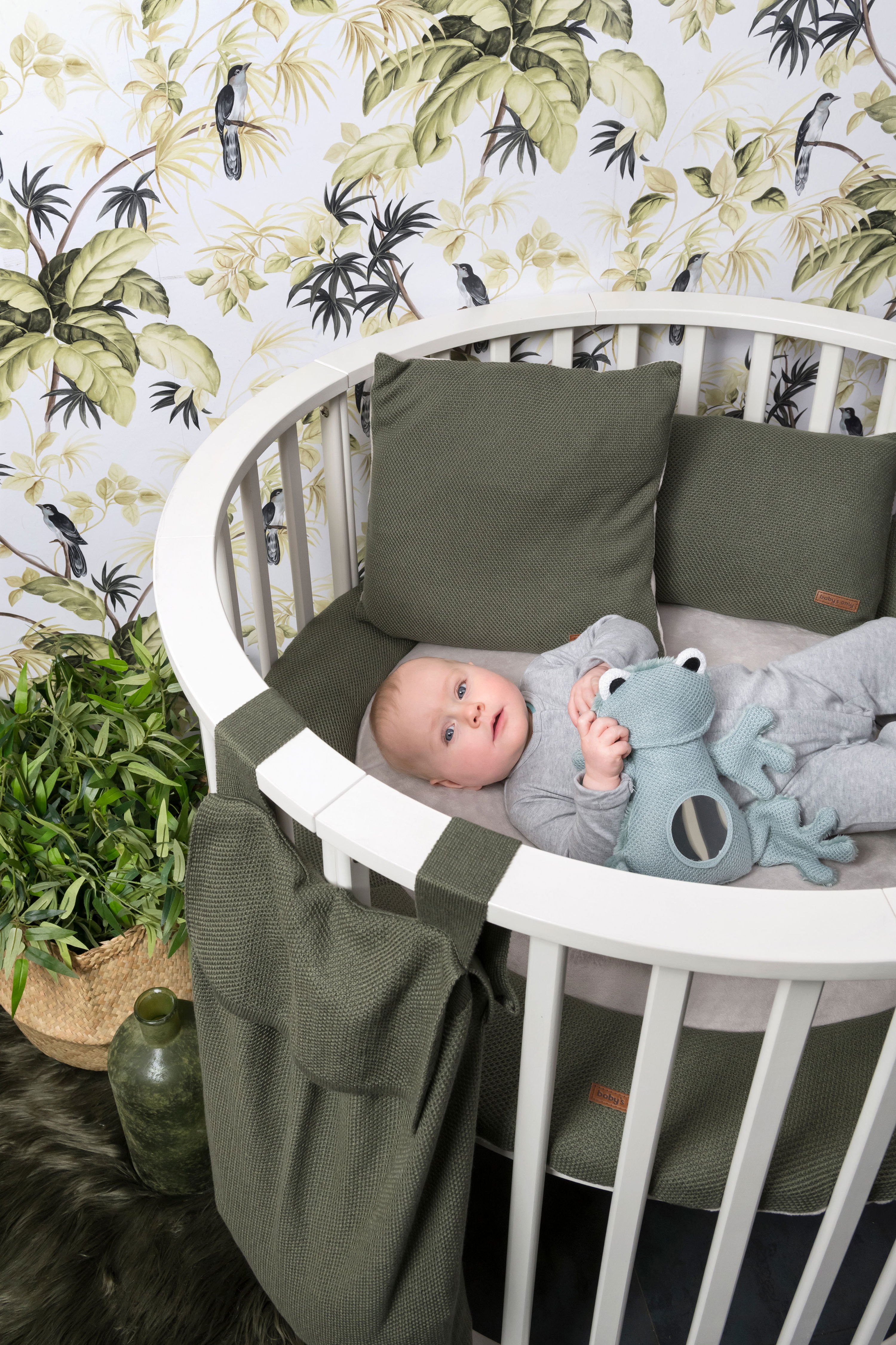 Playpen mat Classic khaki - Ø95 cm