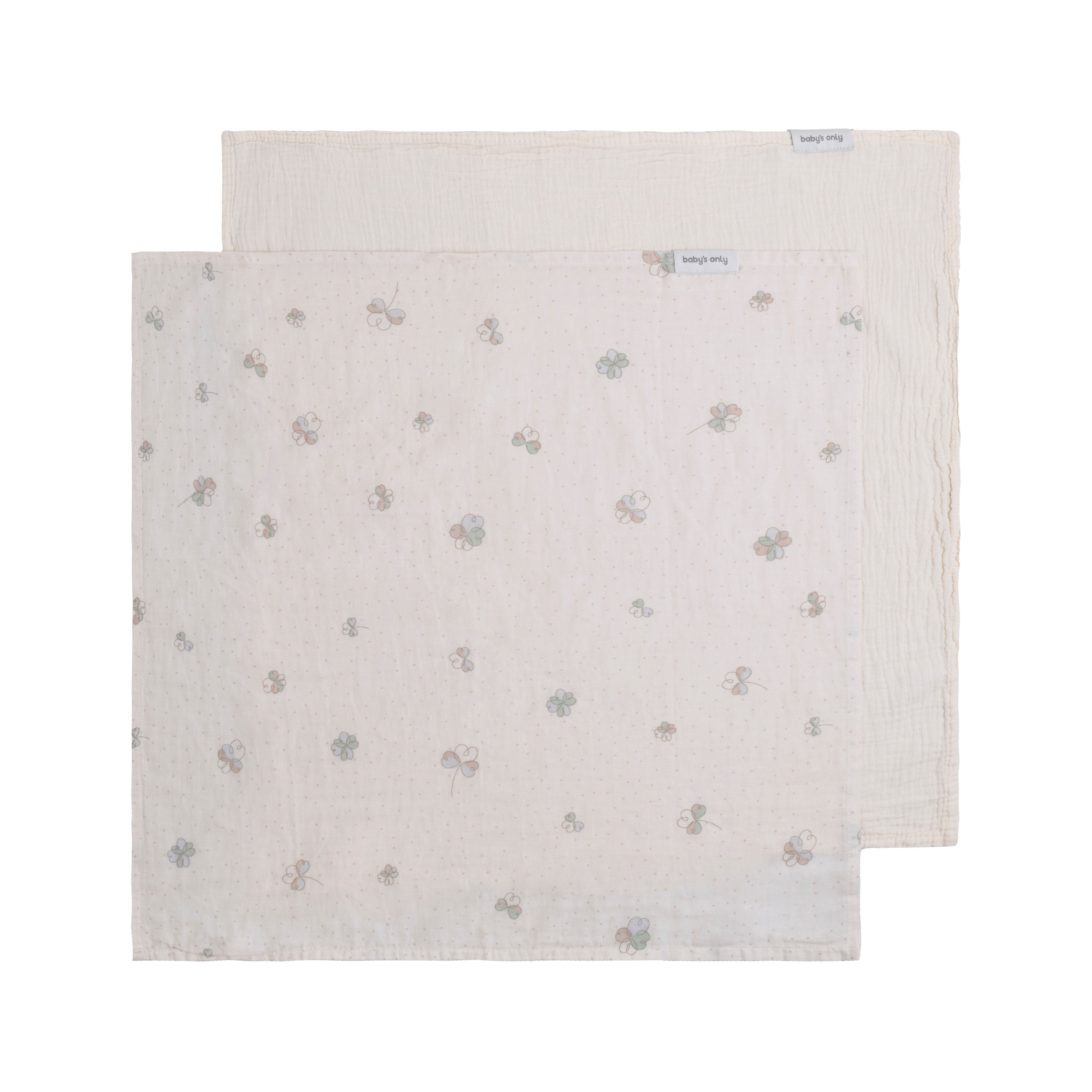 Hydrofiele doek Tender linen/clover - 65x65 - 2-pack