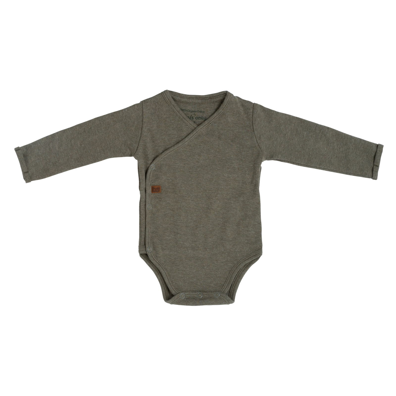 Baby Body Langen Ärmeln Melange Khaki - 68