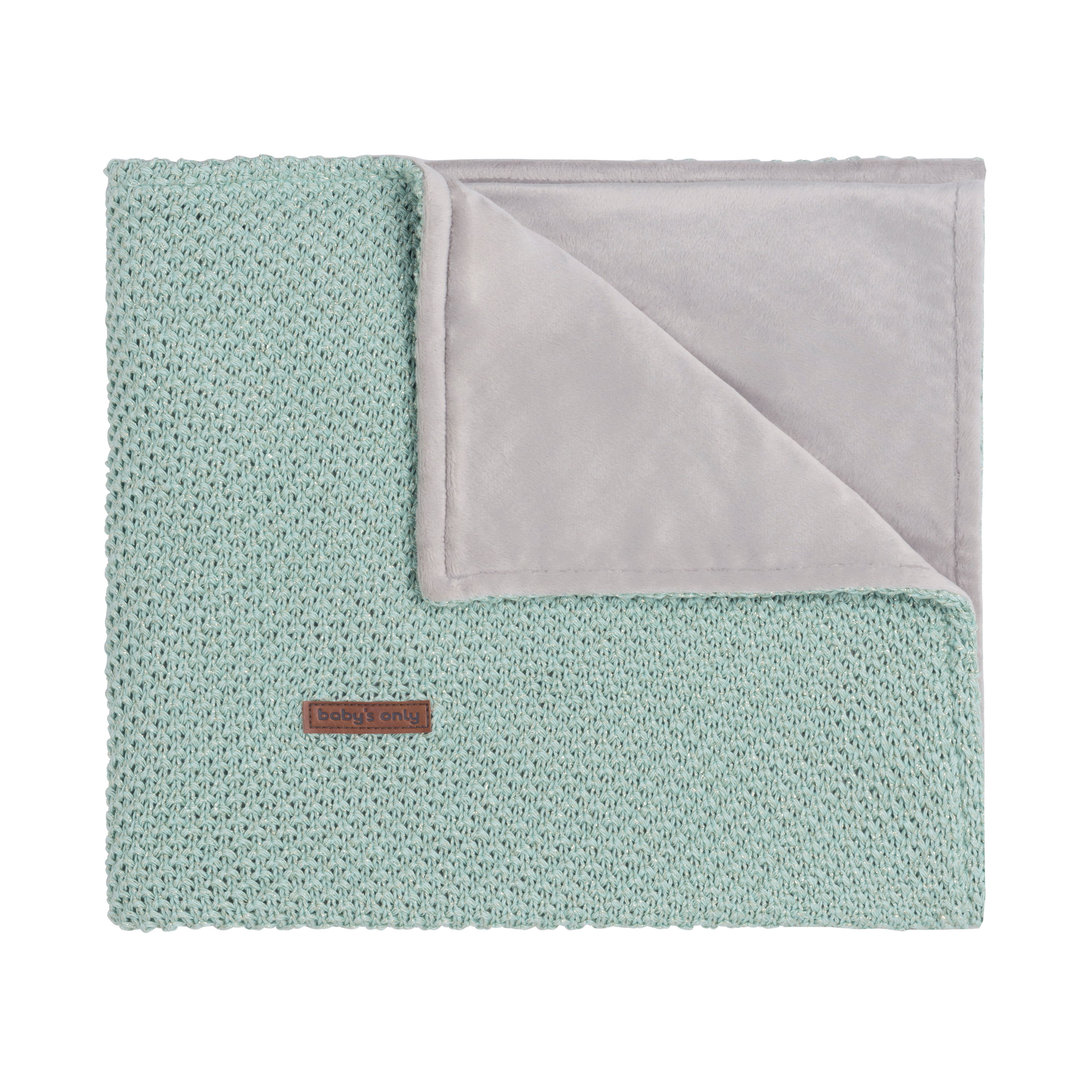 Couverture berceau soft Sparkle-Flavor mint-doré mêlé