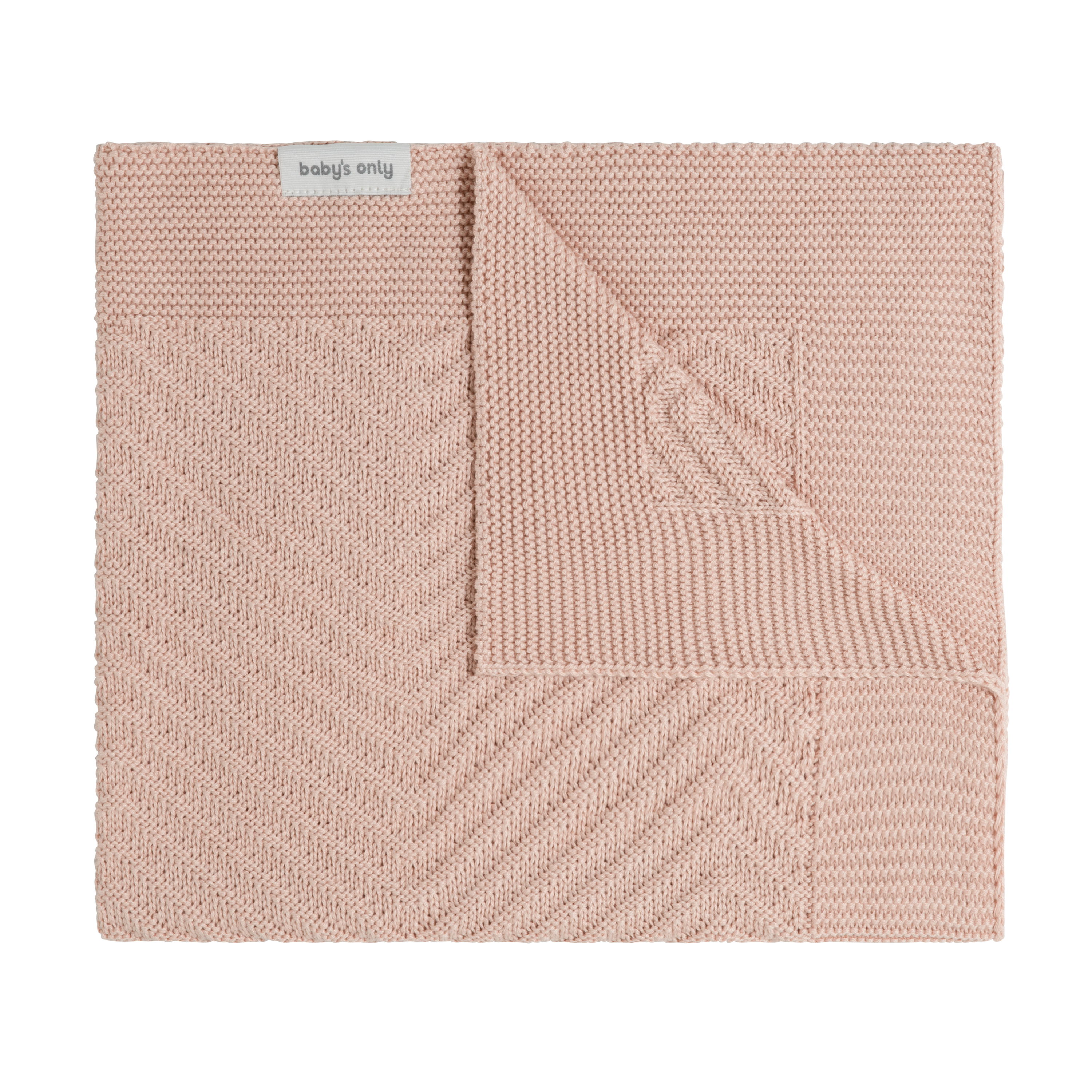 Couverture lit nouveau-nés Grace blush - 65x75