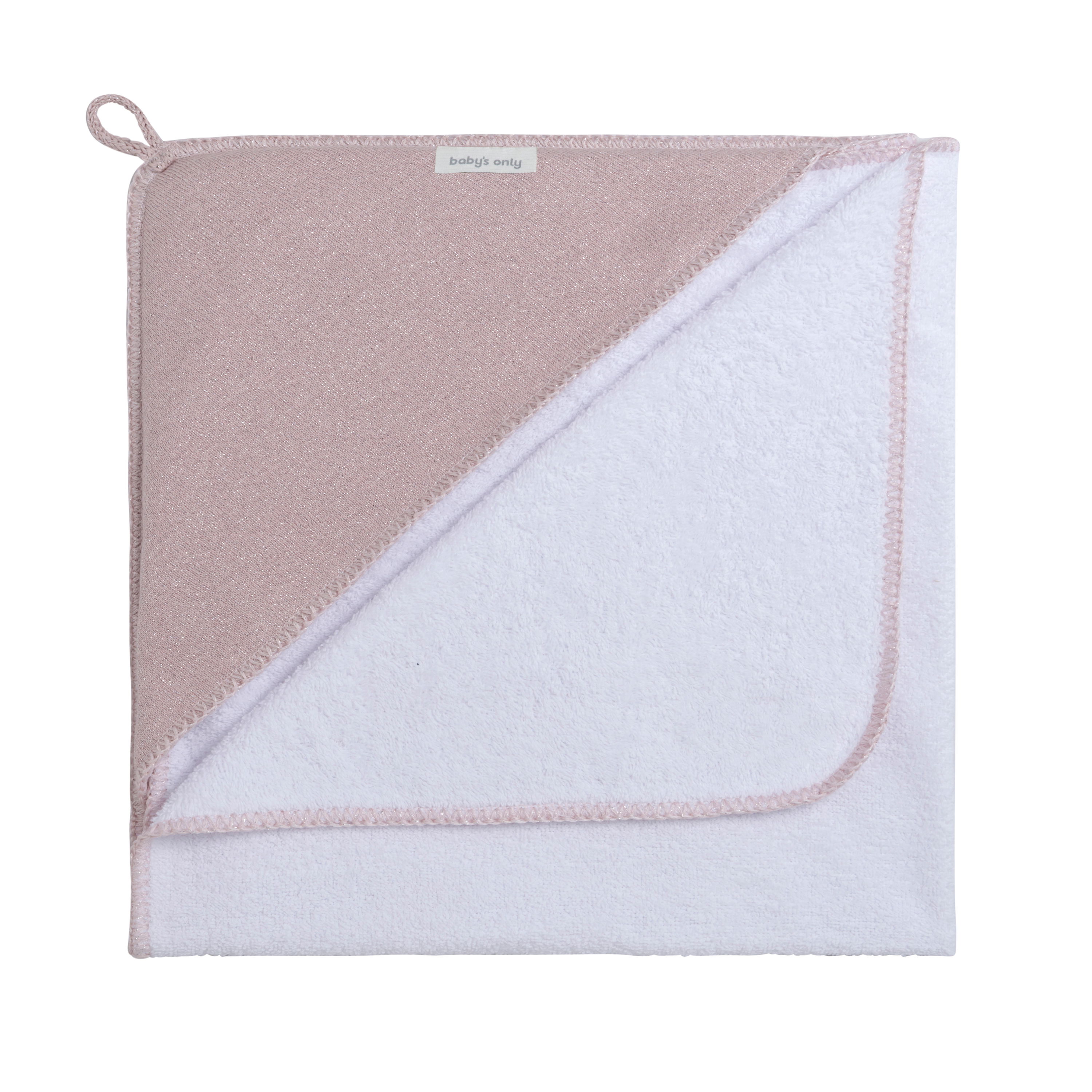 Cape de bain Sparkle rose-argent mêlé - 75x85