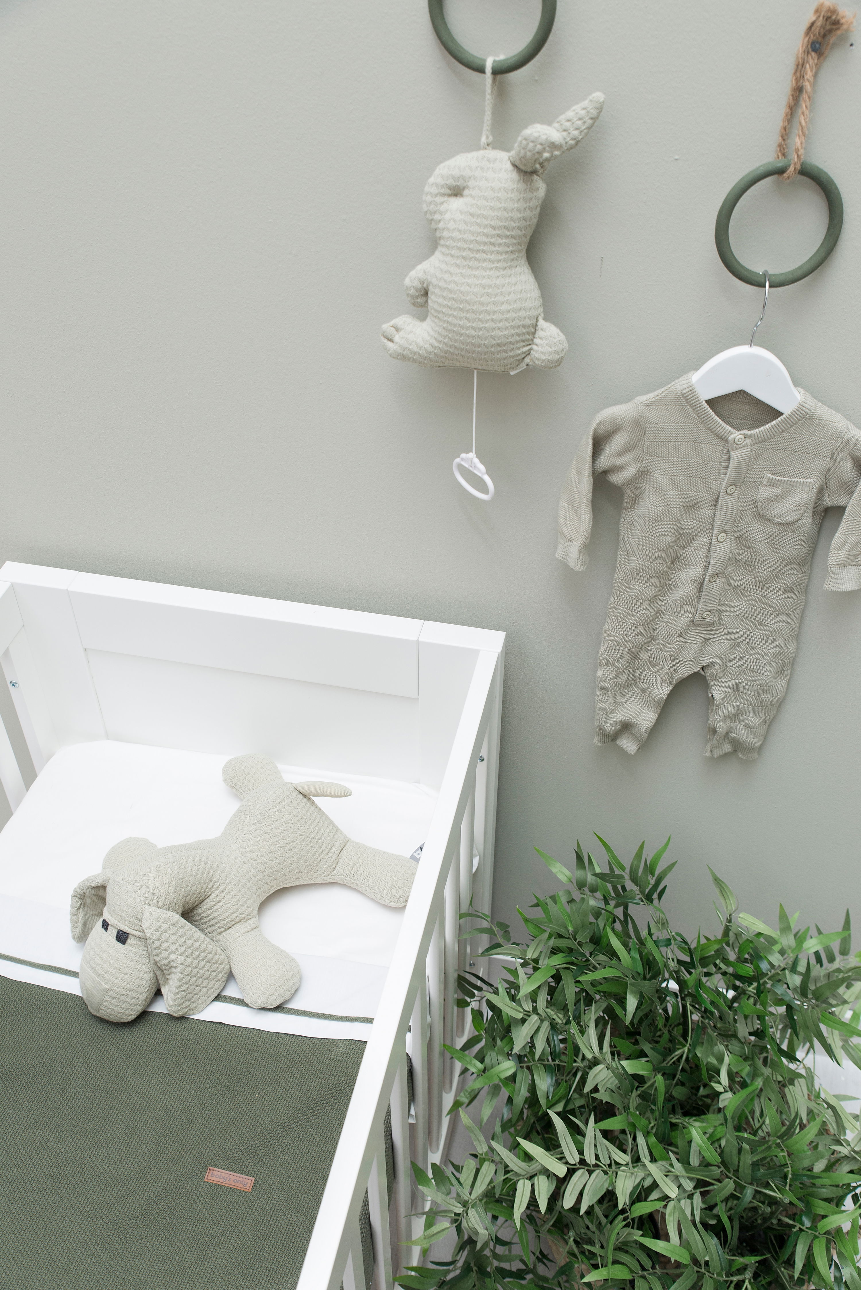 Baby crib blanket teddy Classic khaki