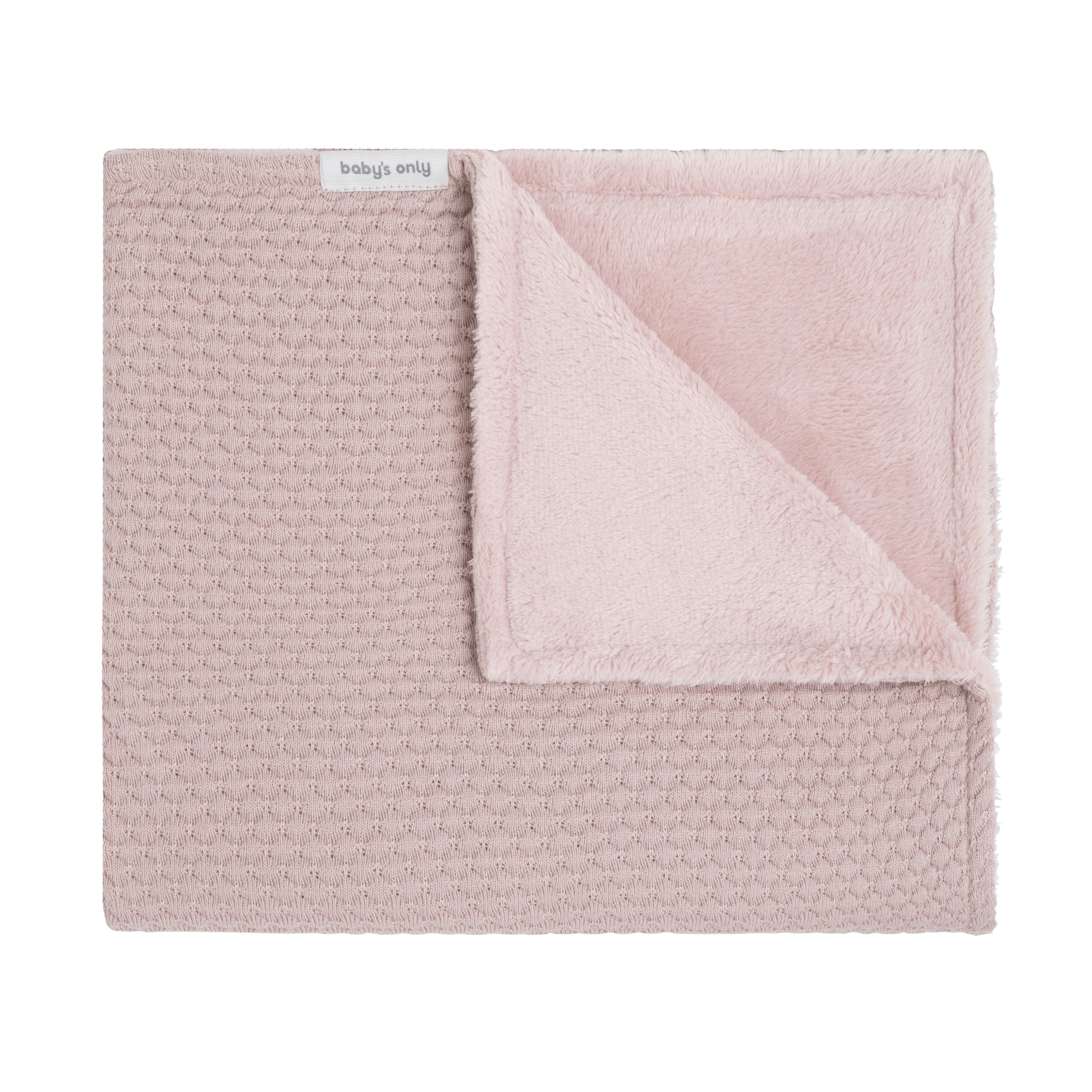 Couverture berceau teddy Sky vieux rose