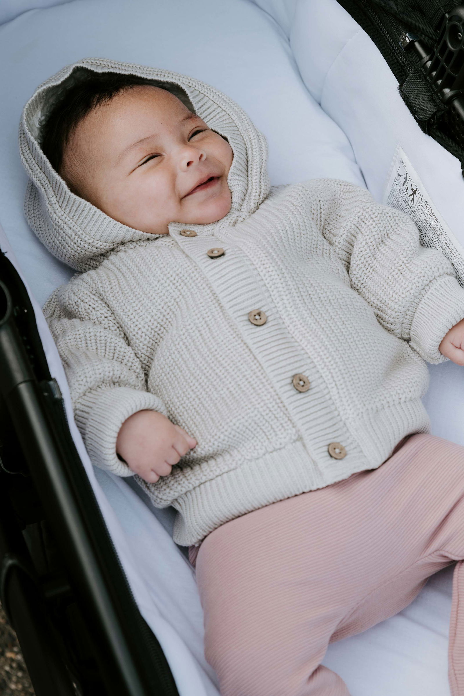 Cardigan with hood teddy Soul warm linen - 80