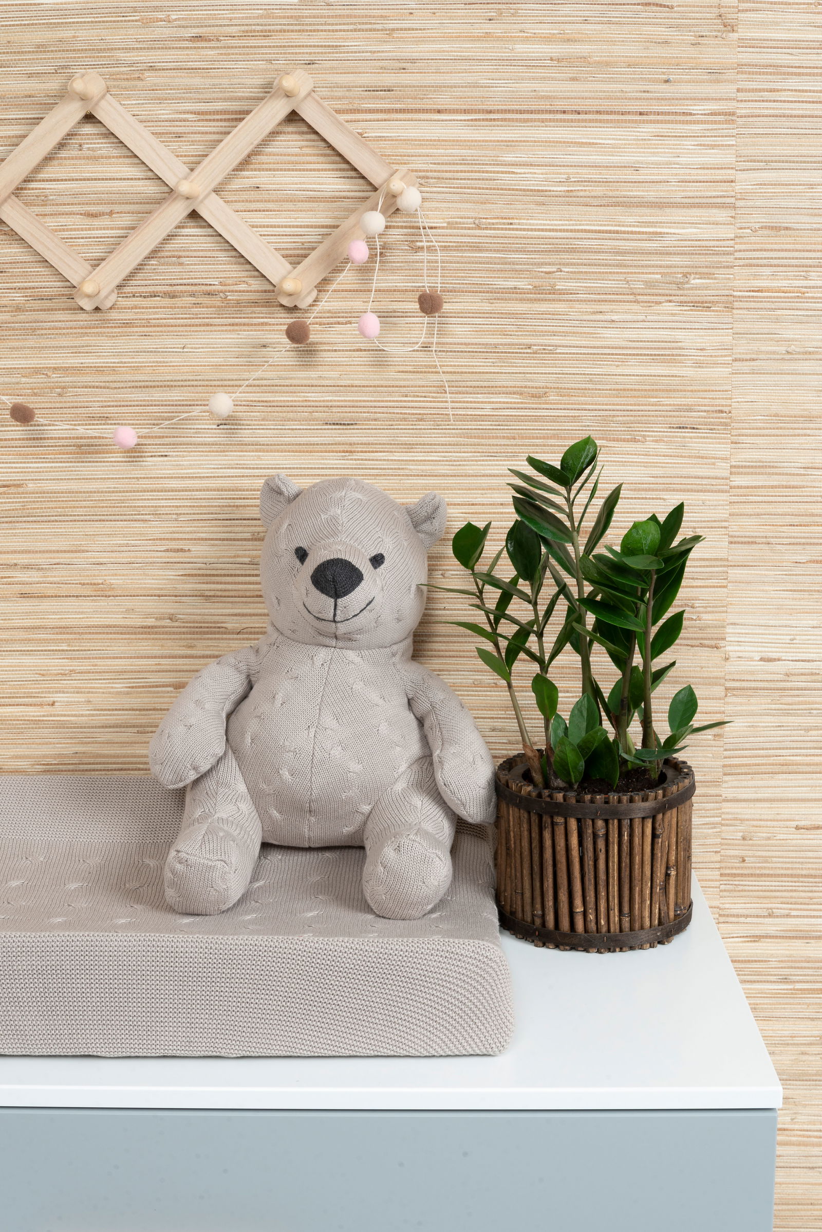 Stuffed bear Cable stonegreen - 35 cm