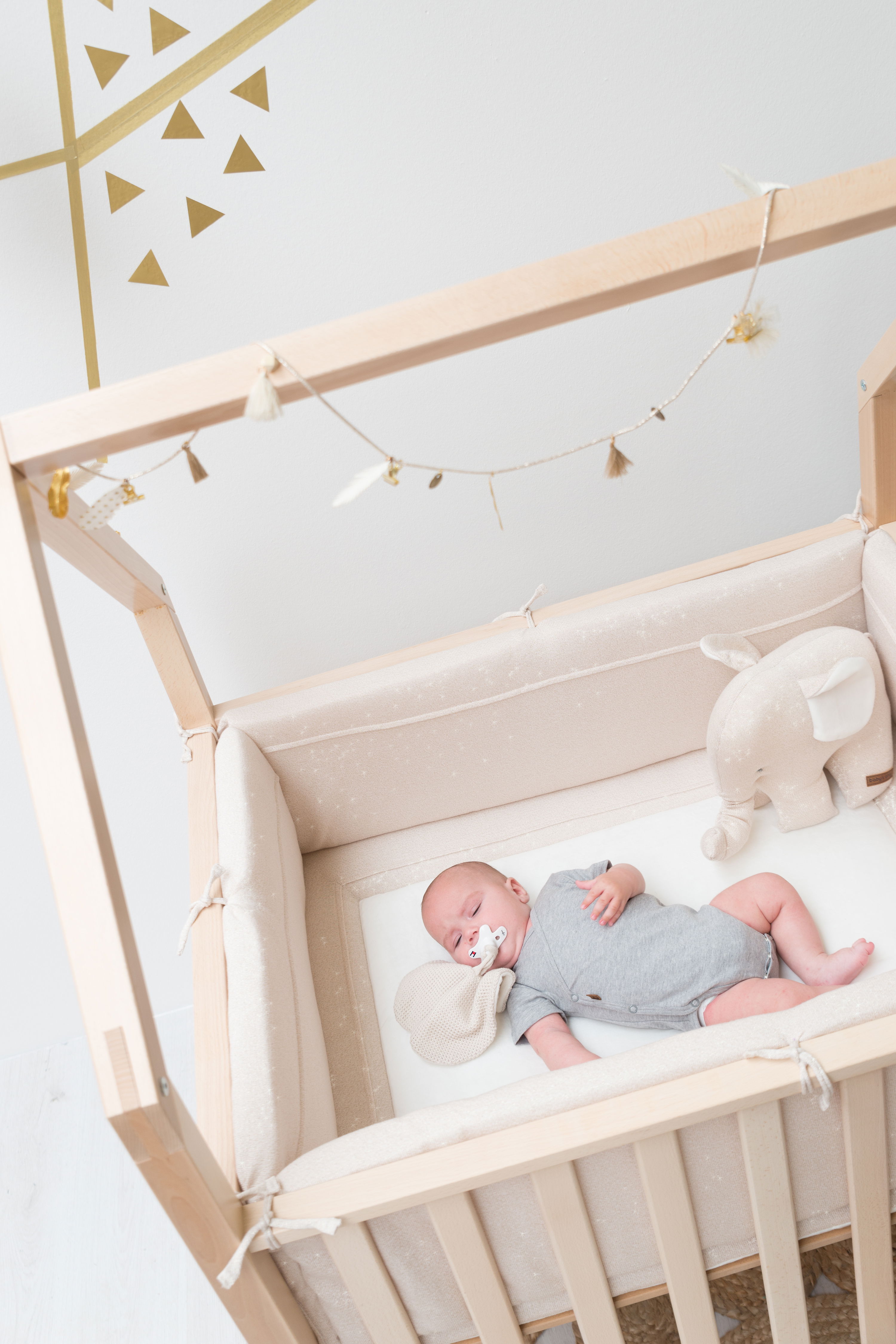 Playpen bumper Sparkle gold-ivory melee