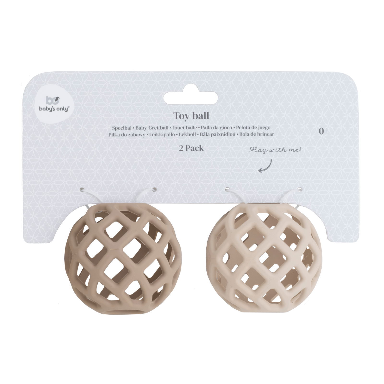 Toy ball clay/warm linen - 2-pack
