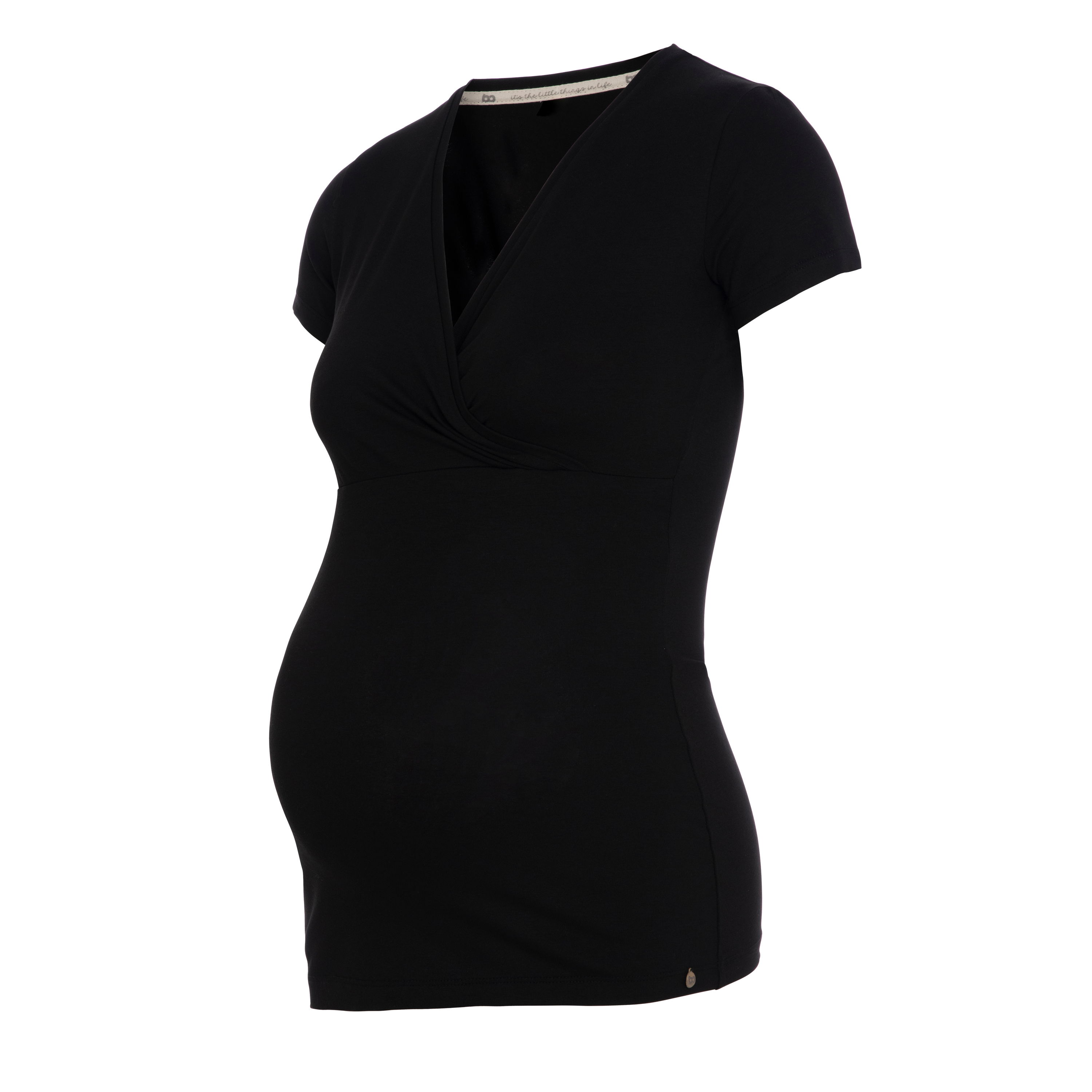 Maternity T-shirt Glow black - M - With nursing function